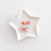 Girl Hair Clip Peach Ball Set (GHP9188)